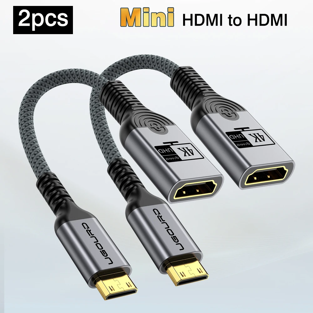 4K@144Hz UHD Mini HDMI / Micro HDMI naar HDMI Female Adapter Hoge Snelheid Kabel Converter 4K 60Hz voor DSLR Camera Monitor Projector