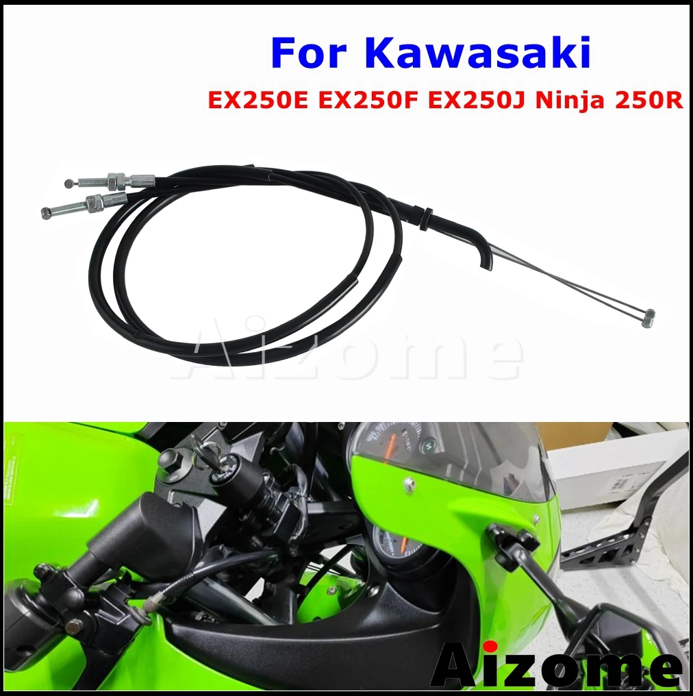 

755mm 75.5cm Gas Throttle Control Cable Motorcycle Accelerator Connection Cables Line For Kawasaki EX250E/F/J Ninja 250R 2008-12