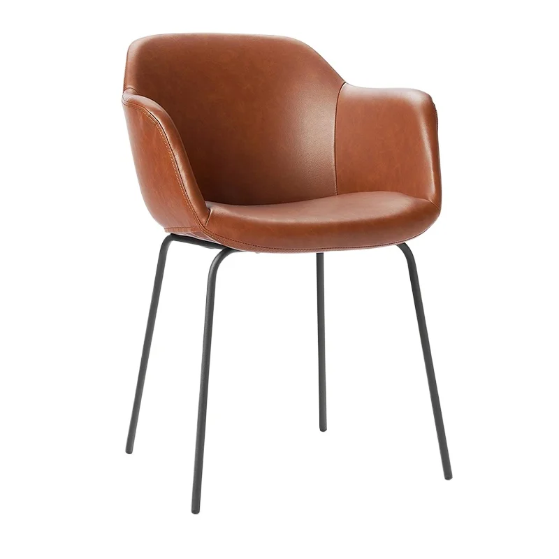 

Nordic home wrought iron dining chair office study bed and breakfast dining table chair backrest stool