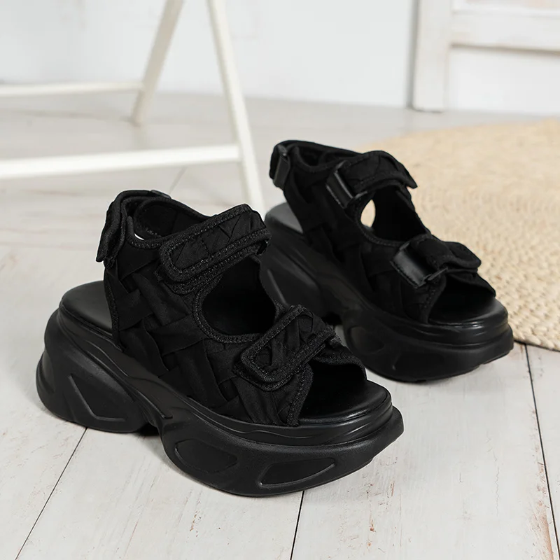 Summer Women Slippers Flip-Flops Ladies Beach Shoes Wedge Heels Shoes New Woman High Platform Slippers Outside Sandals