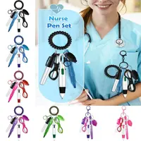 Nuevo paquete de bolígrafos de enfermera portátil, juego de insignia de enfermera duradero retráctil, llavero con cordón, carretes de insignia de identificación, insignia de enfermera, Clip, accesorio de regalo