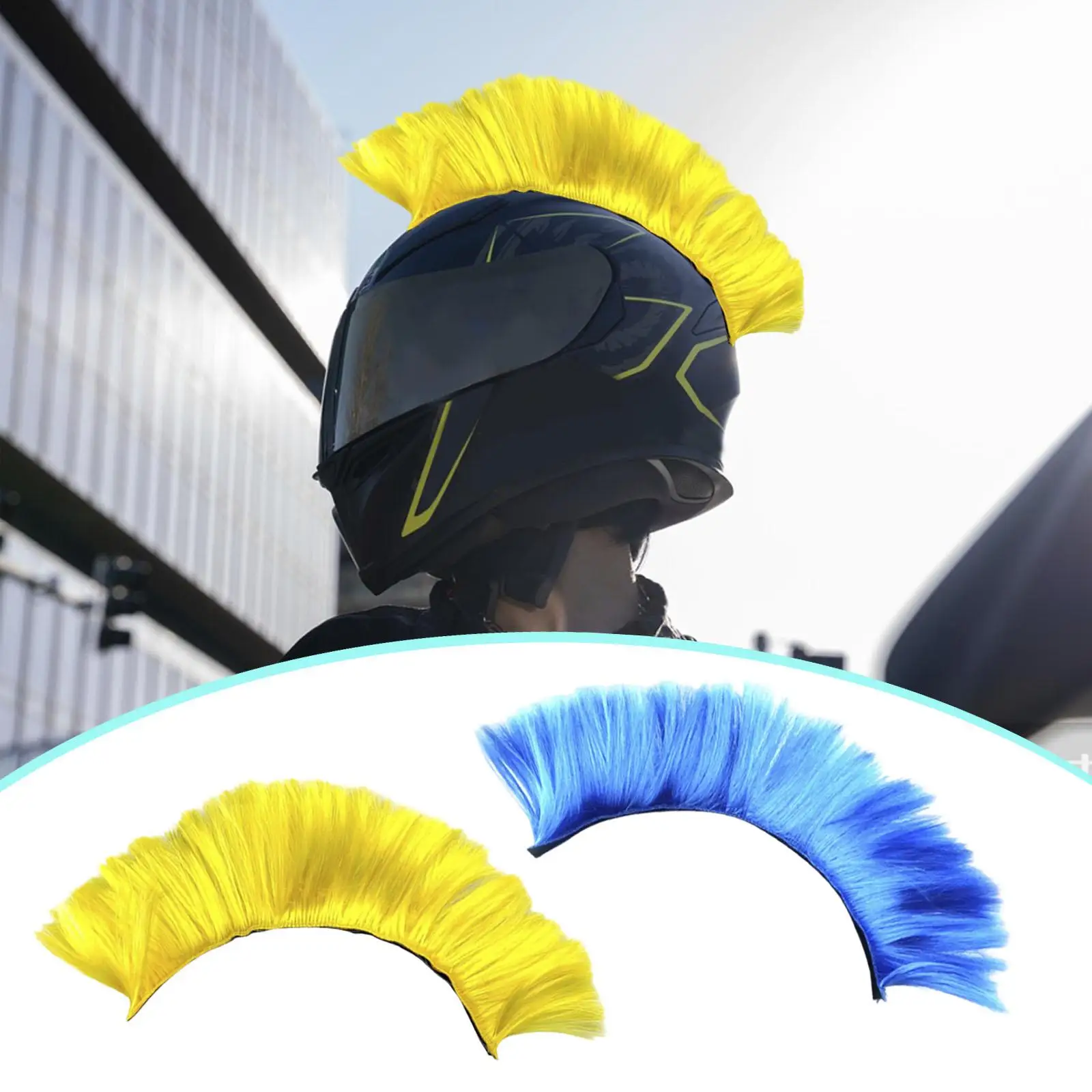 

Helmet Wig Decoration Snowboard Helmet Hair Reusable Cosplay Costume Easy to