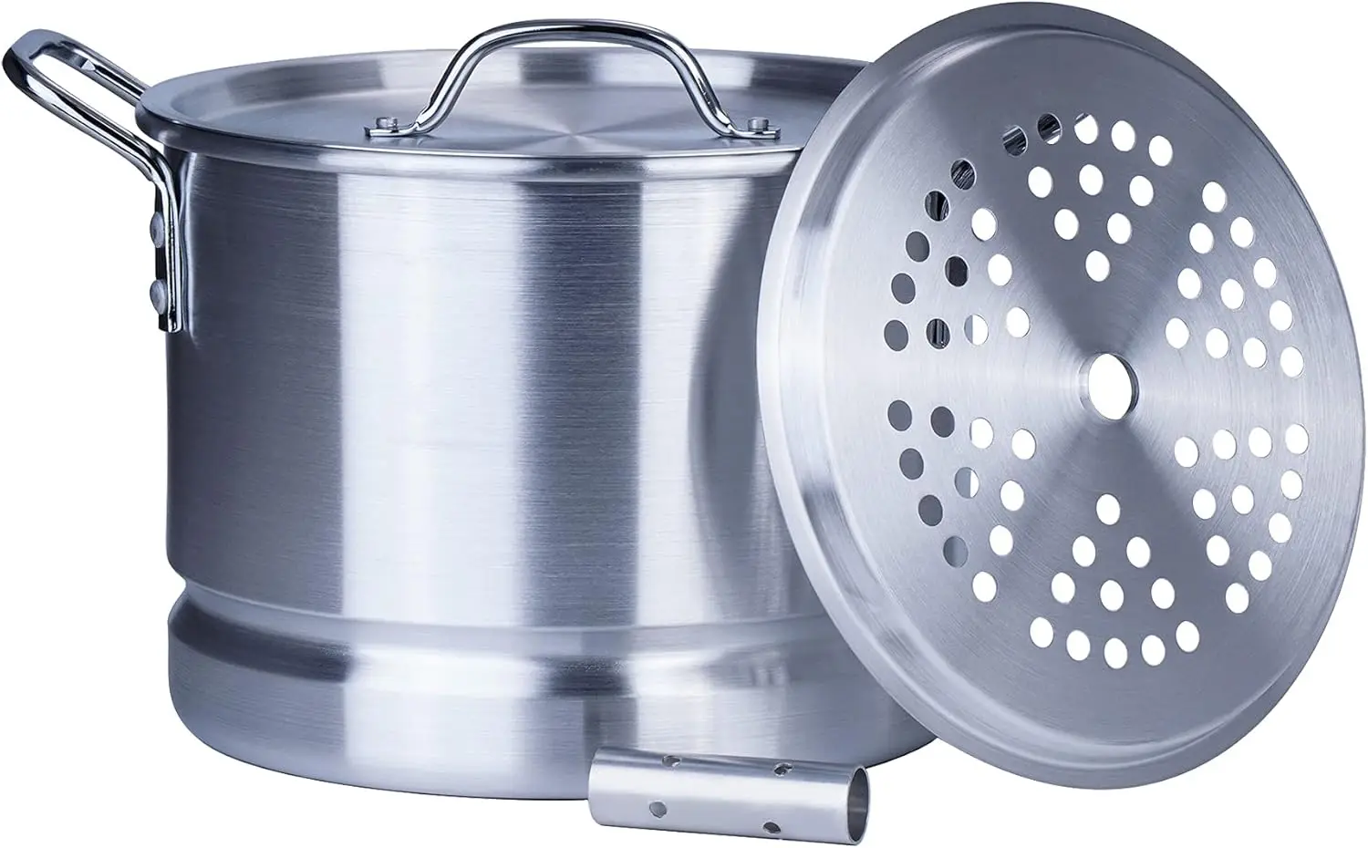 

ARC 20 Quart Aluminum Tamale Steamer Pot, Crab Seafood Stock Pot w/Steamer Rack and Tube, Great for Bath Canning Pot, Handle,