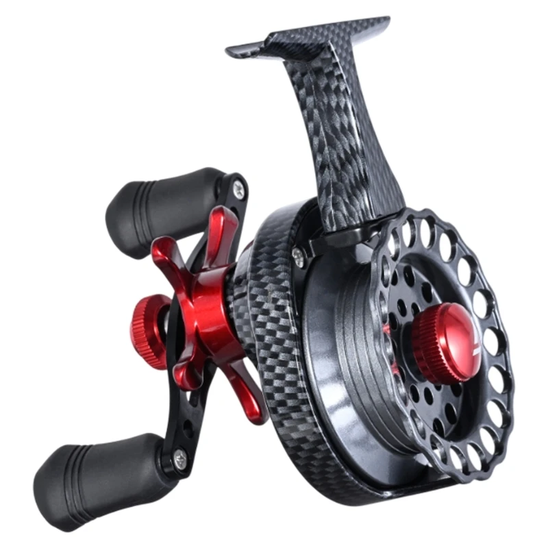 Left/Right Hand Retrieve Fishing Reels 3.5:1 Gear Ratio 4+1 Balls Bearings Ice Reels 4KG Drag Ice Fishing Equipment