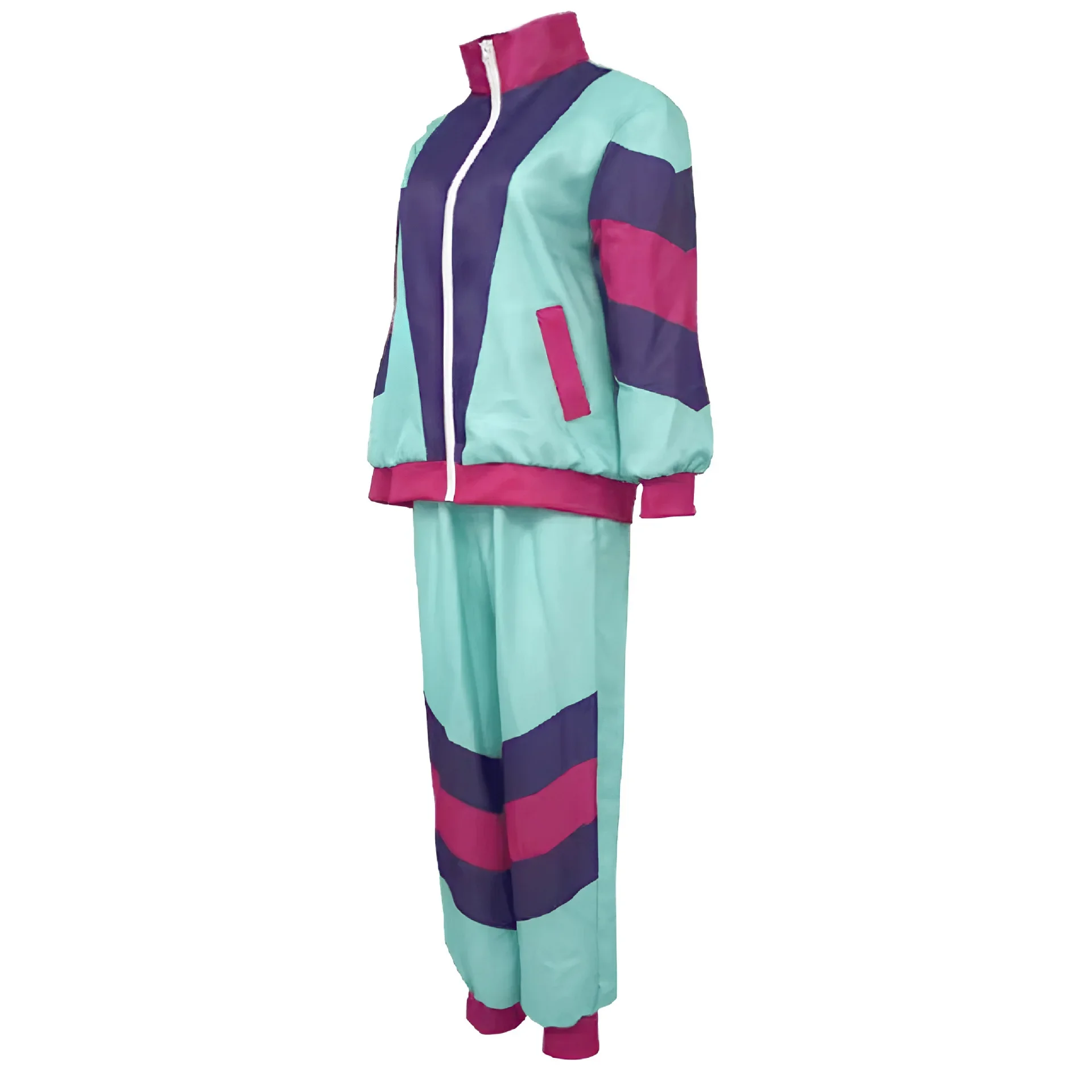 مجموعة ملابس رياضية ريترو للهالوين 70/80's ديسكو ستيج حفلة مكونة من قطعتين