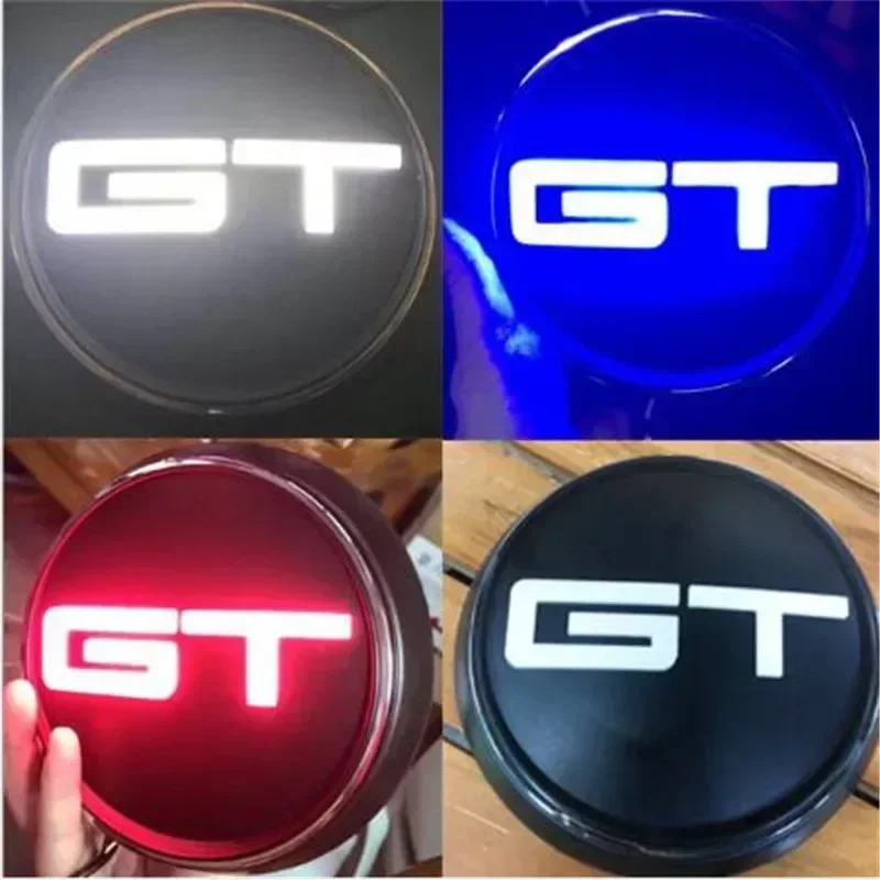 1pc New Car Styling 3 Colour LED Light Red Blue Black Mustang GT Body Rear Trunk Badge Emblem Sticker 2015-2019