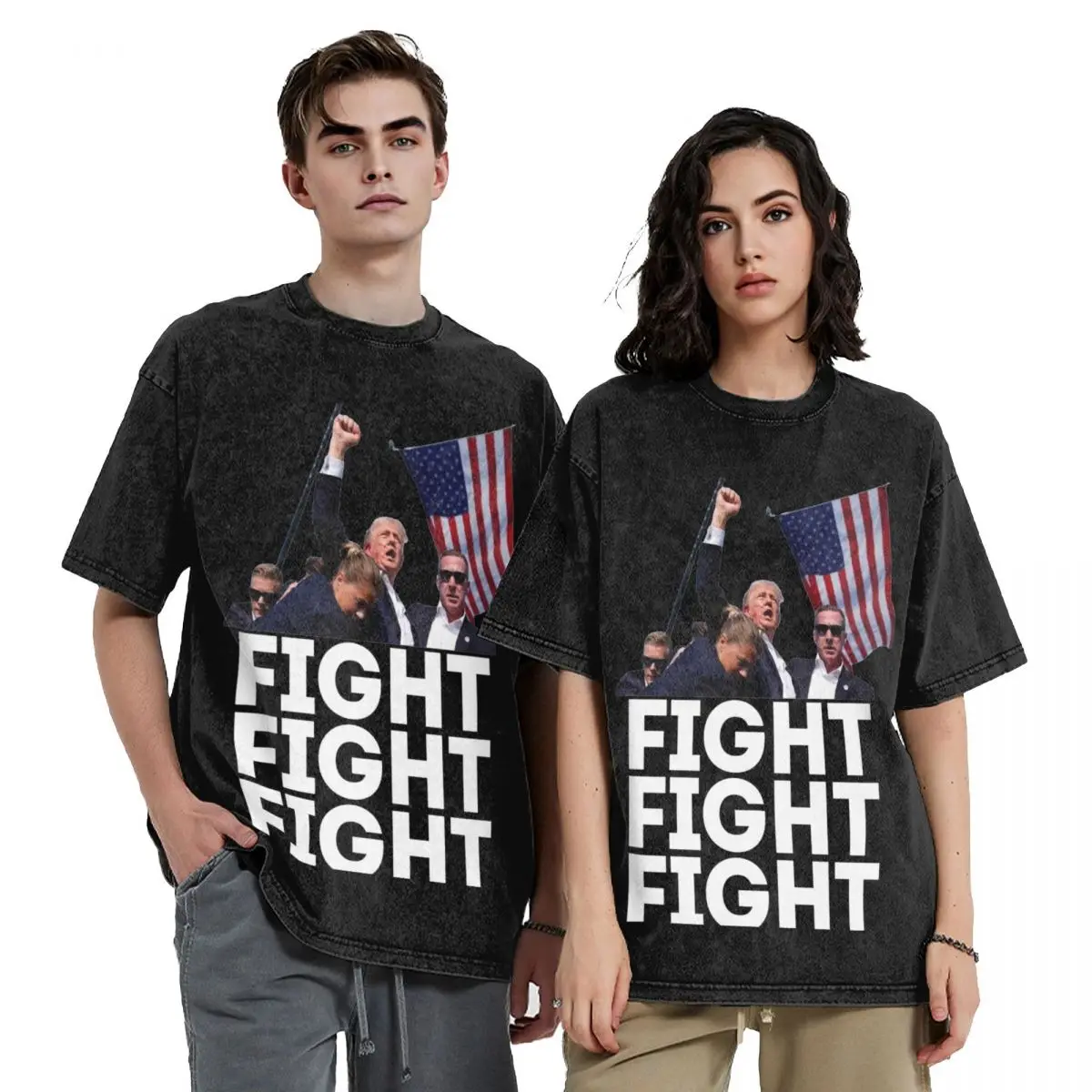 2024 Donald Trump Fight Shooting T Shirt Merch for Men Women Trump Shot 2024 President Election Tees Tops Harajuku T-shirts