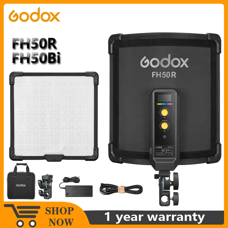 

Godox FH50BI FH50R Flexible Handheld Led Light Full Color Fill Lights 2.4g Wireless Control Photo Light Bendable Camera Light
