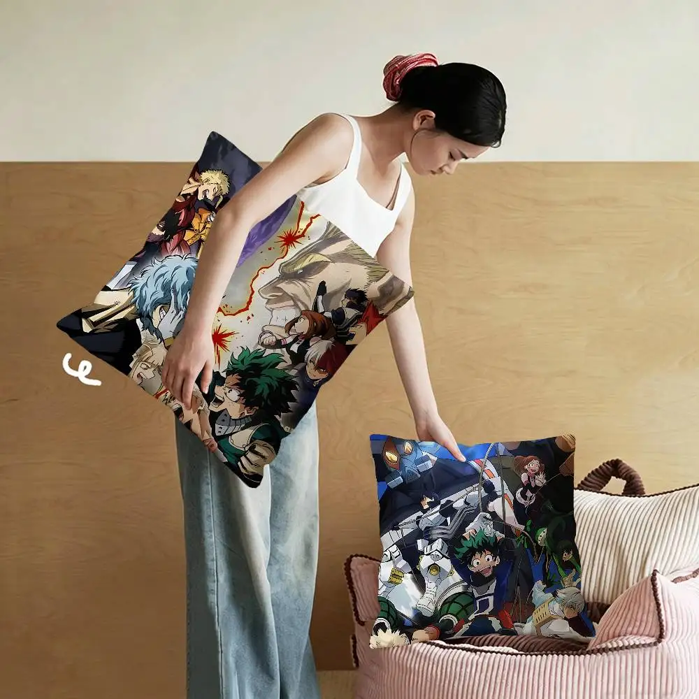 My Hero A-Academia Anime Cartoon Cushion Cover Polyester Sofa Cushions Decorative Throw Pillows Home Decoration Pillowcover