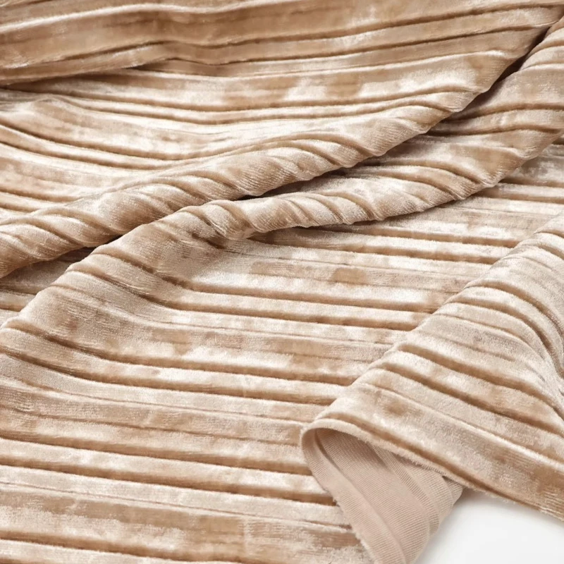 

Эластичная драпирующаяся плиссированная мягкая бархатная ткань для платьев, юбок, комплектов чонсам, дизайнерская ткань для рукоделия, продается на метры, материал для шитья