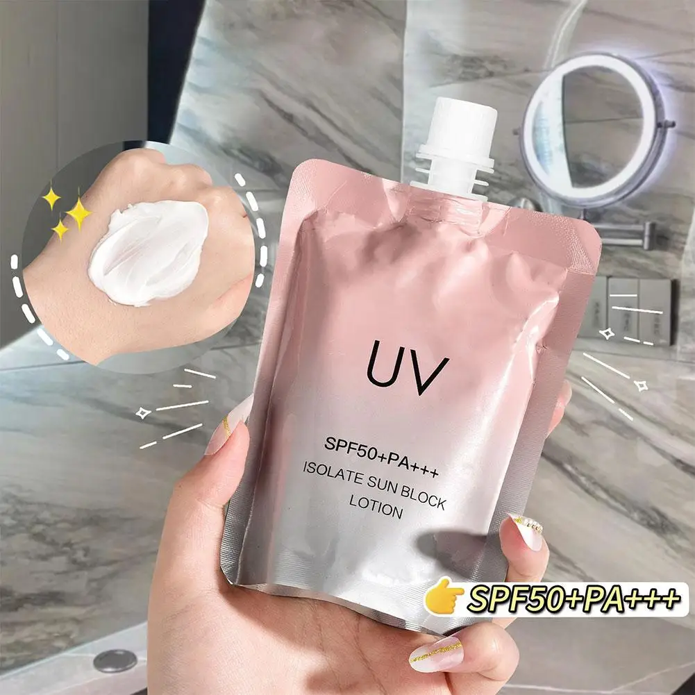 화이트닝 선스크린 SPF50 + UV 차단, 얼굴 브라이트닝, 보습, 팔 케어, 허벅지 바디 선블록, 피부 Lsola W1Y3