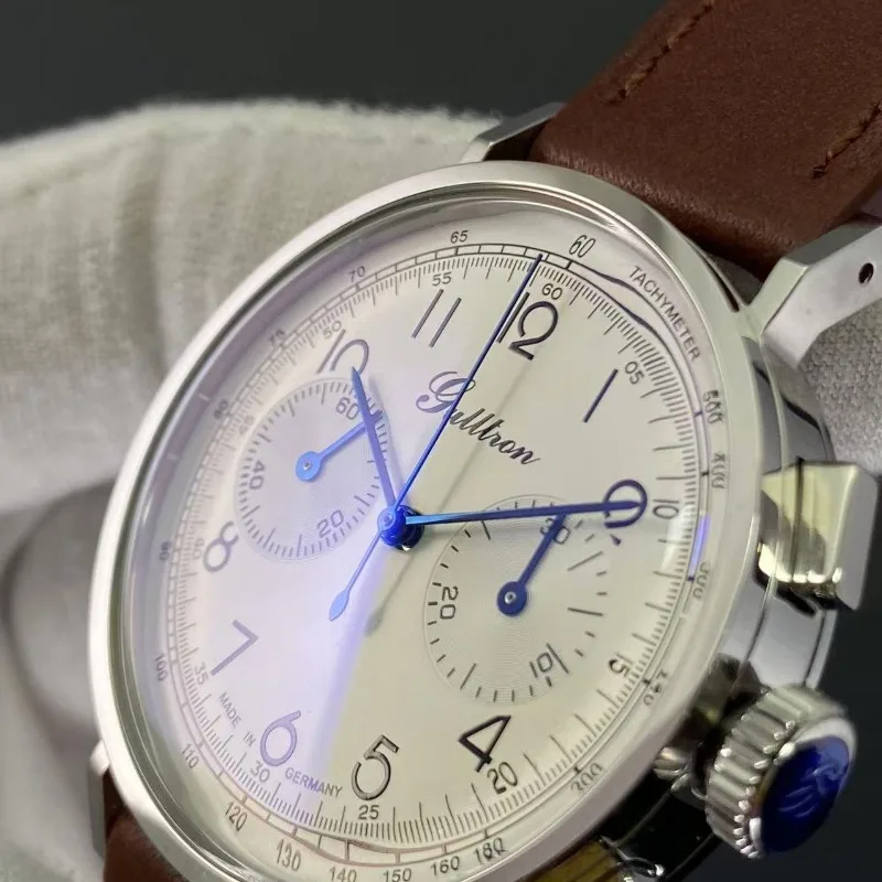 ستينغر مخصص باوهاوس دليل بسيط كرونوغراف فقاعة مرآة فينوس دليل آخر حركة خبز إبرة زرقاء