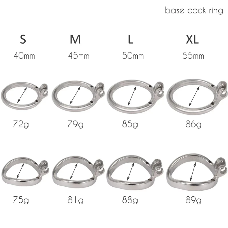 Cages de chasteté en acier inoxydable pour hommes, double anneaux de pénis, serrure à bite, dispositif de bondage, jouets sexuels de retenue pour adultes, formation de 18 ans et plus, 2023