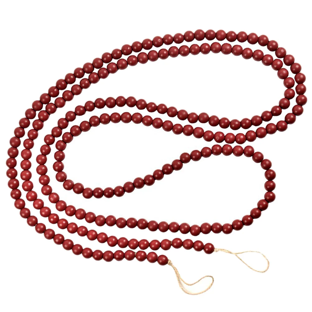 

Wooden Bead String Christmas Tree Ornament Xmas Garland Decor Xmas Wreath Decoration Christmas Adornment Photo Prop