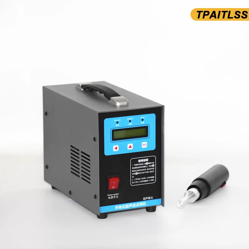 

Ручной ультразвуковой аппарат для точечной сварки, портативный сварочный аппарат для пластика и ткани, 220В 1000Вт 28кГц 0-15мм