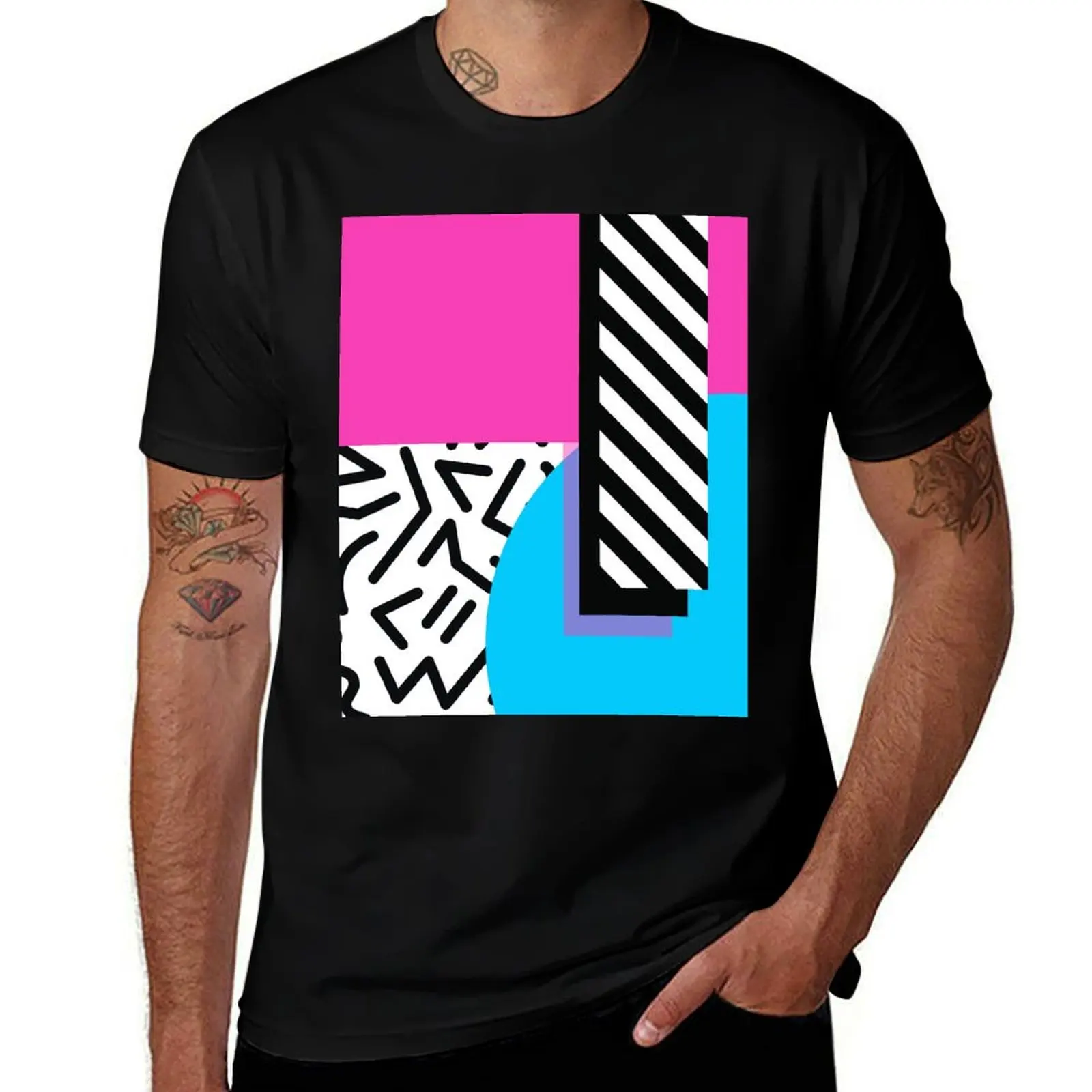 

Colorful Retro Memphis Abstract T-Shirt t shirt custom print funny t shirts man anime t shirts for man T-shirt