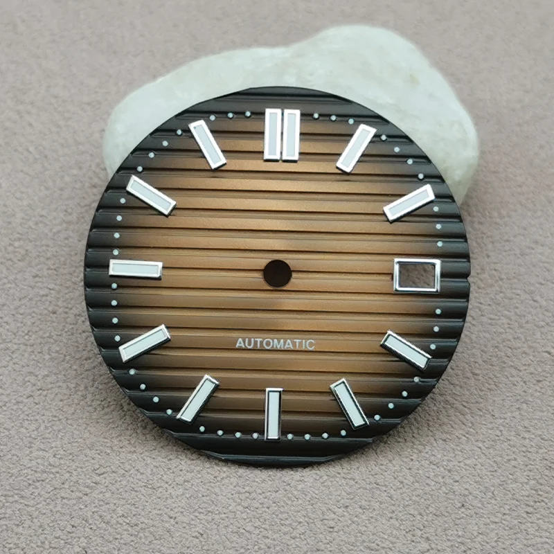 Dia 29.8Mm Horloge Wijzerplaat Groene Lichtgevende Wijzerplaat Past Seiko Nh35 Nh36 Nh38 4r35 4r36 6r 7s26 Beweging Nautilus Horloge Kast Gezichten