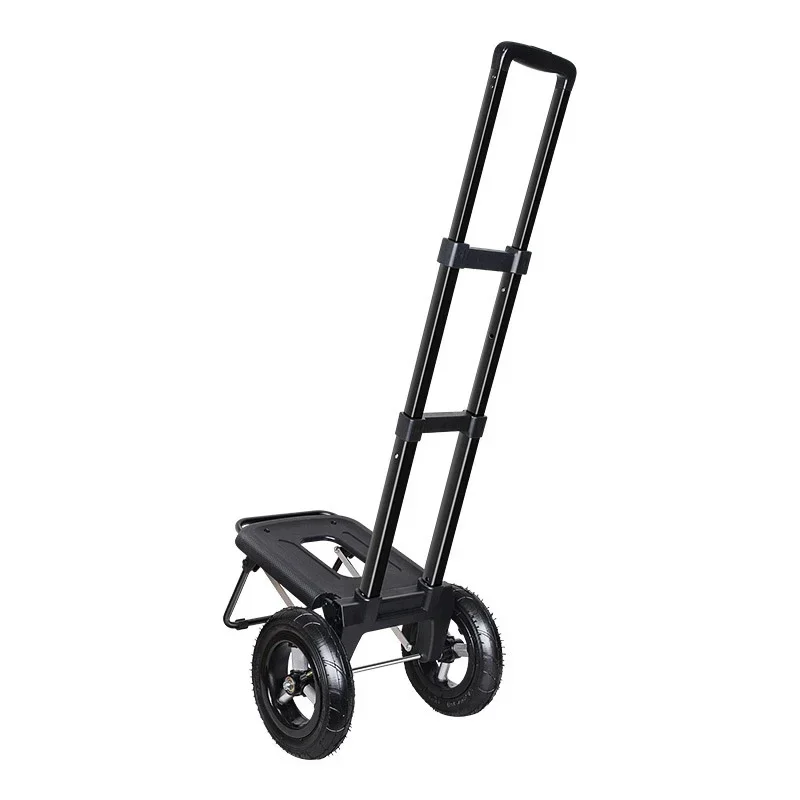 

Aluminum Alloy Pull Rod Portable Shopping Cart Folding Telescopic Hand Truck Luggage Trailer