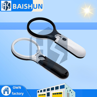 Handheld 3X 45X Illuminated Magnifier Microscope Magnifying Glass Aid Reading for Seniors loupe Jewelry Repair Tool With 3 LED