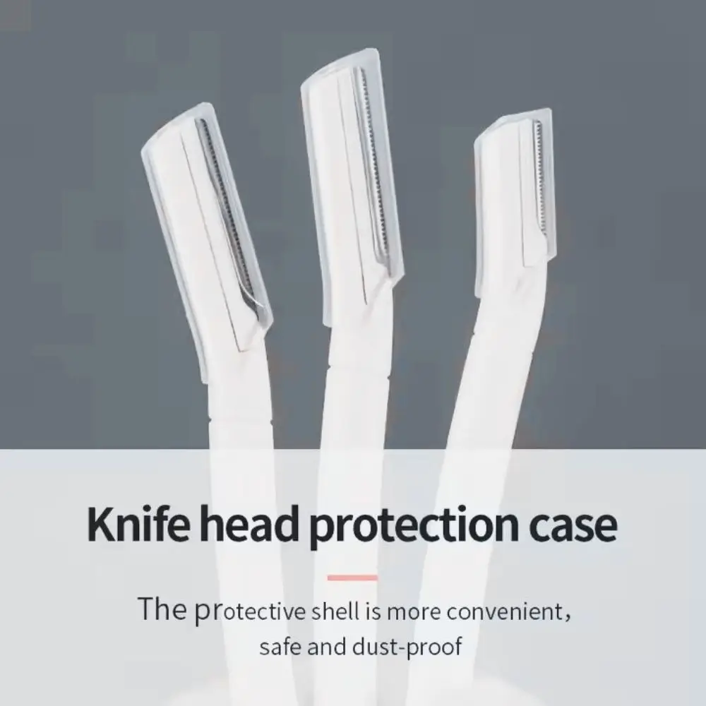 Rasoio sopracciglia in acciaio inossidabile con pettine, strumento professionale di bellezza per la depilazione per donne e uomini