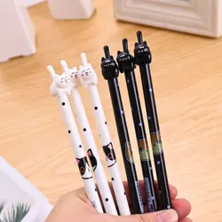 Creative Cute Cat Gel Ink Pen Kawaii Stationery Gift School Student Supplies 0.38mm Rollerball Pens