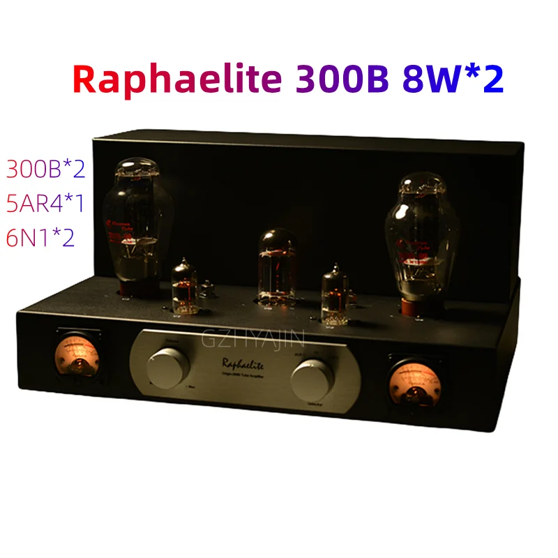 

Raphaelite ORIGIN 300B 8W*2 Single ended biliary electronic tube power amplifier ,300B*2、5AR4*1、6N1*2