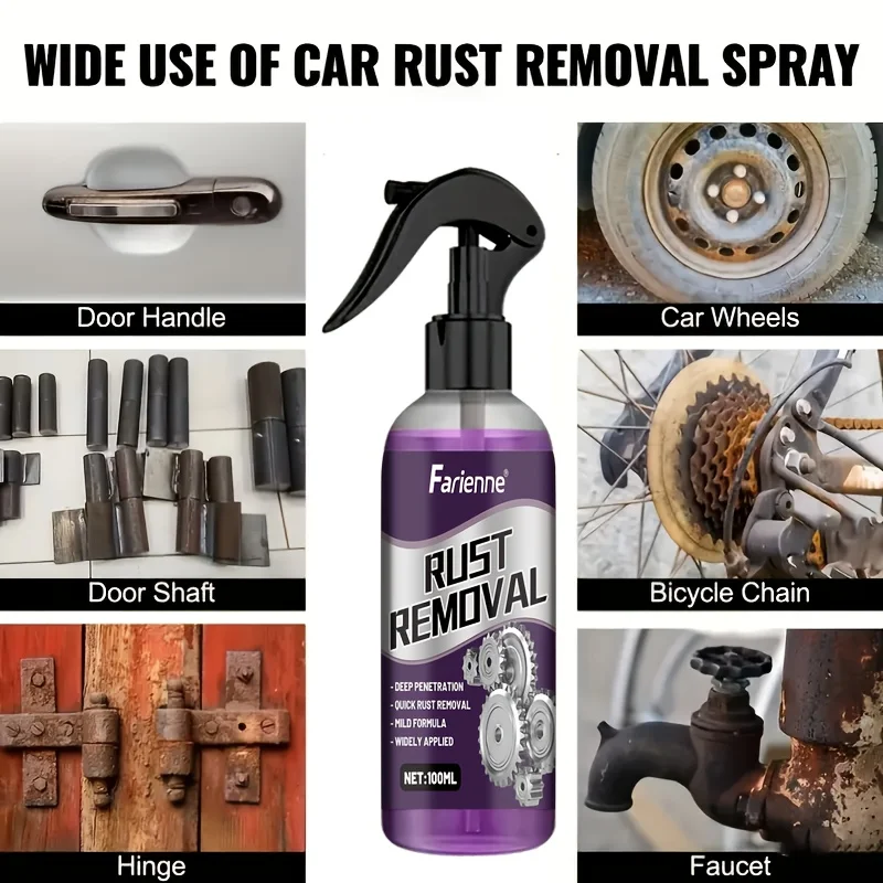 

Антиокислительный конвертер ржавчины Farienne — эффективный полировщик для автомобильных цепей, колес, автофургонов, быстрого удаления утюга, подходит для использования в помещении