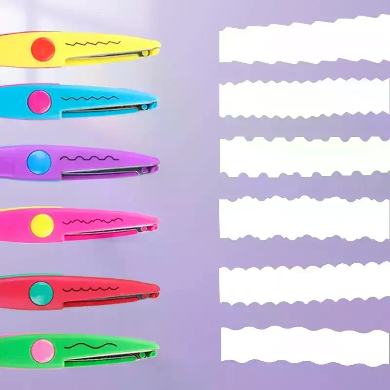 Ciseaux à motifs ondulés, coupe-papier fait à la main, artisanat, carte en papier, outils de coupe de photos, cadeau pour enfants, fournitures de bureau