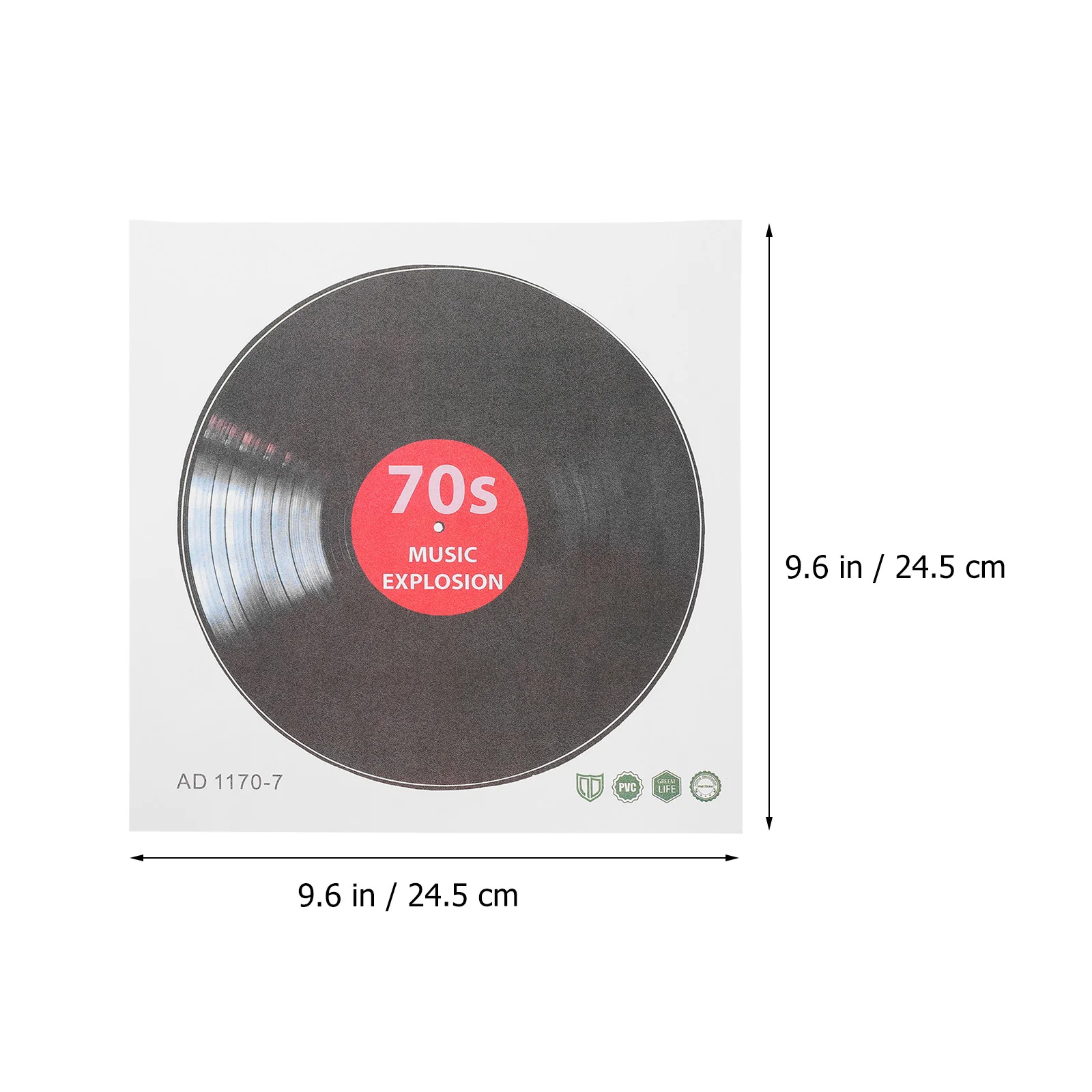 

1Set PVC Vinyl Record Wall Sticker Vintage Style Music Party Decor for Home Cafe Living Room Wall Decal