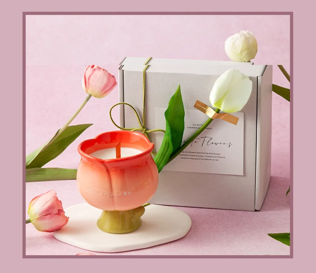 Candles, Camellia Fragrance, Scented Candles, Graduation Gift Box for Friends, Bedroom Home Use, Niche High-End Candles