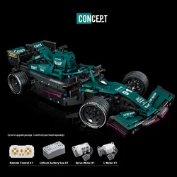 1:12 Scale Radio 2.4ghz Remote Control Vehicle Building Block Martin Super Racing Car Champion Model Bricks Rc Toy For Gifts