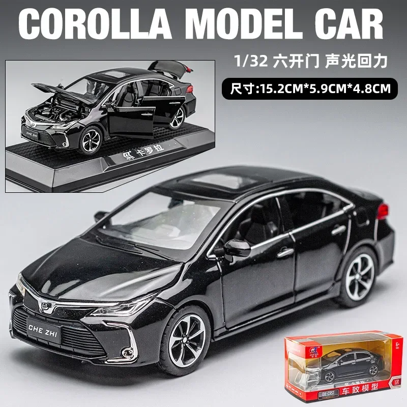 1:32 TOYOTA Corolla Alloy Car Diecasts & Toy Vehicles Model samochodu Dźwięk i światło Zabawki samochodowe na prezenty dla dzieci A705