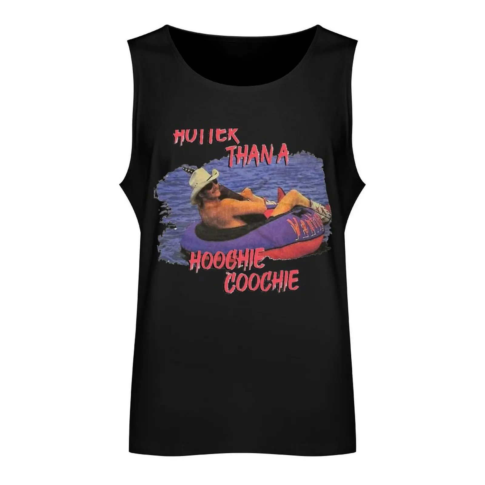 Hotter Than A Hoochie Coochie Tank Top bodybuilding men gym Men's t-shirts Gym t-shirt man