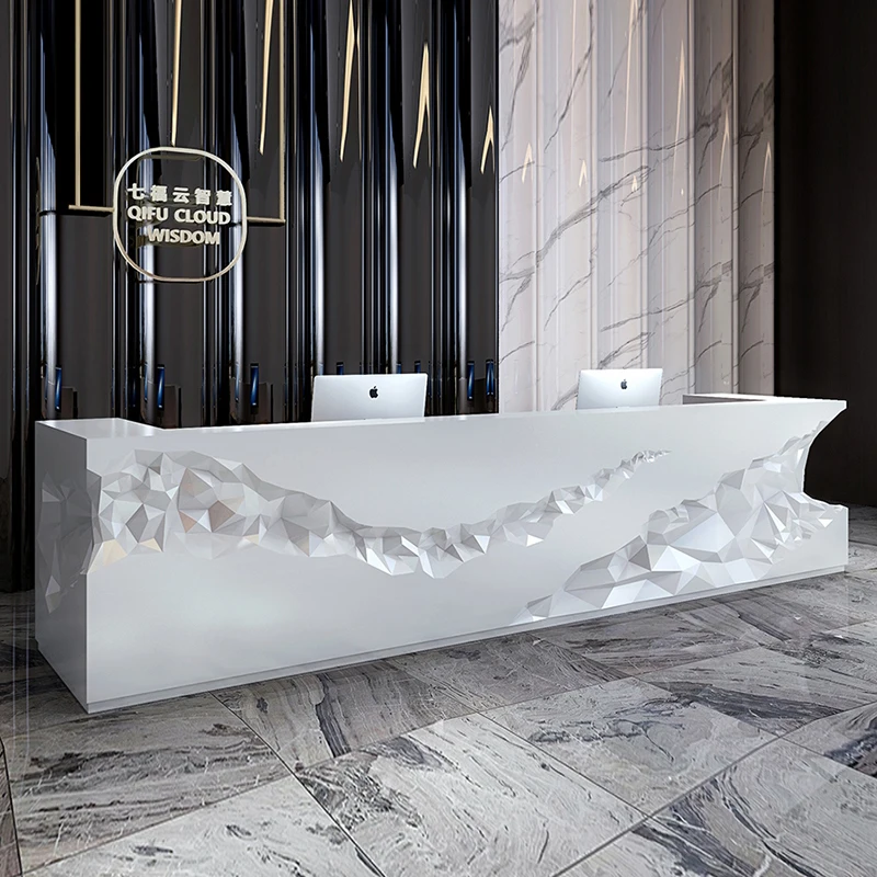 Moderno Luxury Reception Desks Beauty Salon Business Classic Reception Desks Stylish Hotel Recepcion Commercial Furniture