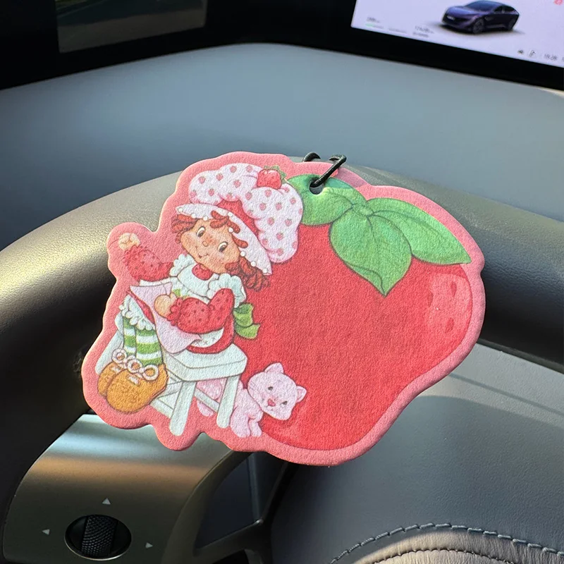 Strawberry Kitty Freesia and English Pear Scent (International Trend) Hanging Scented Sachet Car Air Freshener Pendant Lasts 90 Days, Natural Aromatherapy Intercontinental Hotel (Hotel Scent)