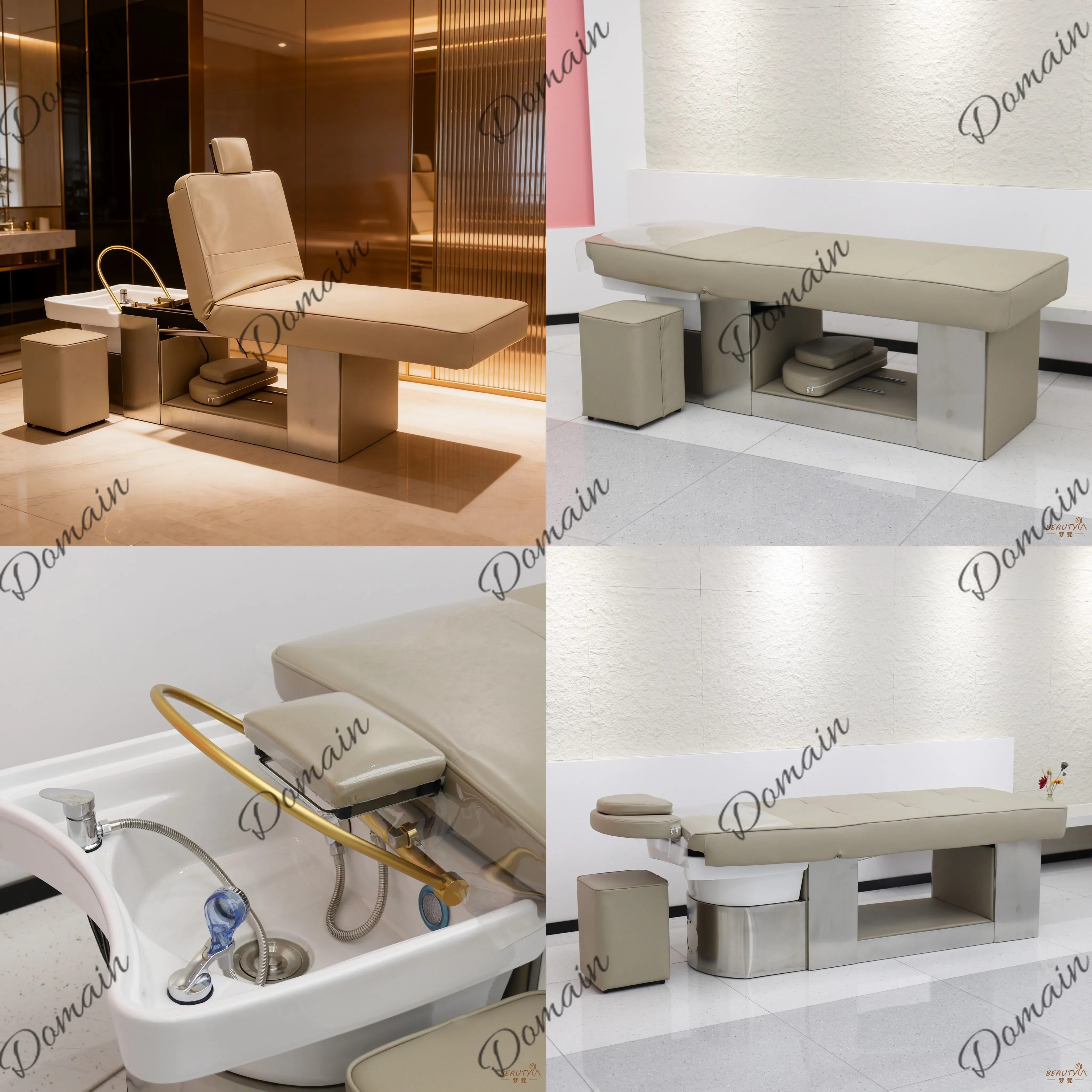 Nn Beauty Salon Electric Reclining Thai Shampoo Bed Full Body Barber Wash Basin Chair Hydraulic Lift Spa Equipment