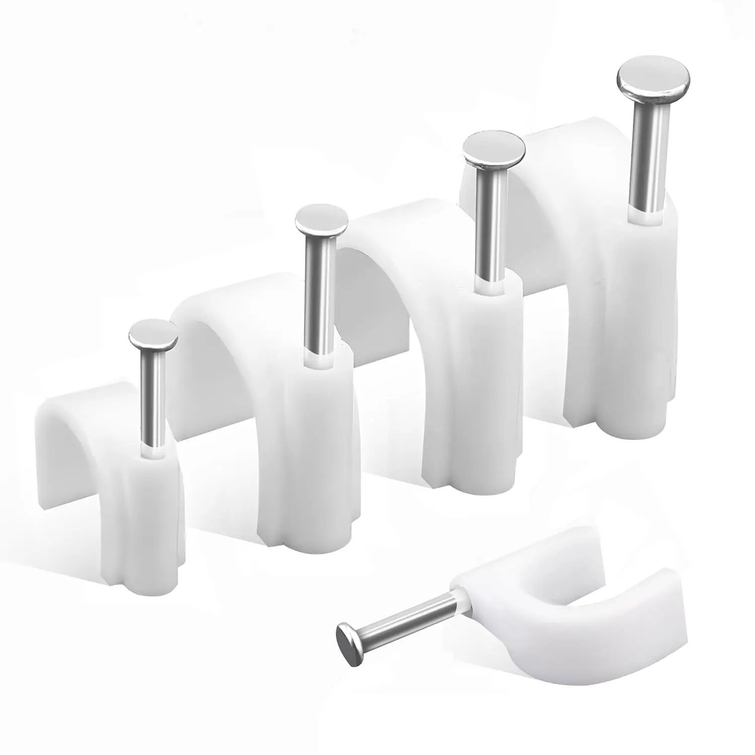 Reusable Cable Clip Holder Wall Wire Coaxial Nail Clamps Electrical Cord Management Pins Fastener 4mm/6mm/7mm/8mm/9mm/10mm/12mm