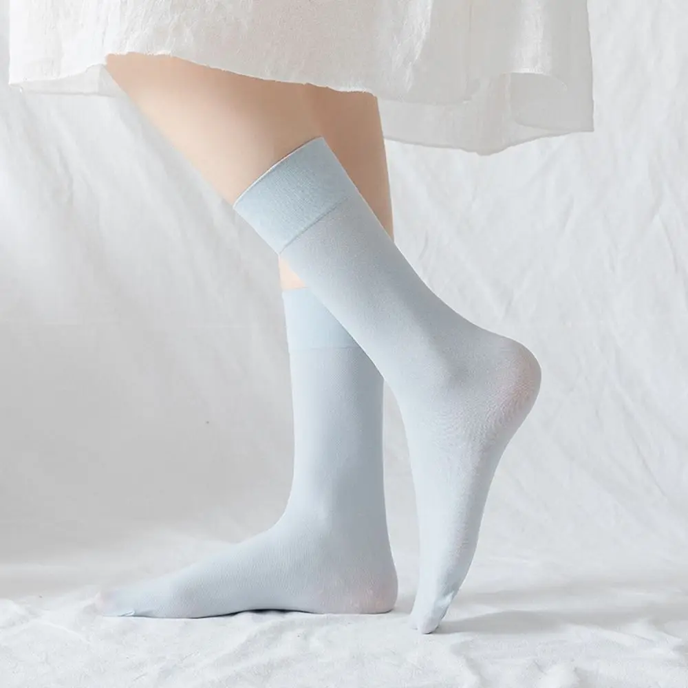 Gift Trendy Breathable Comfortable Japanese Summer Cotton Hosiery Women Thin Socks Korean Style Calf Socks Elastic