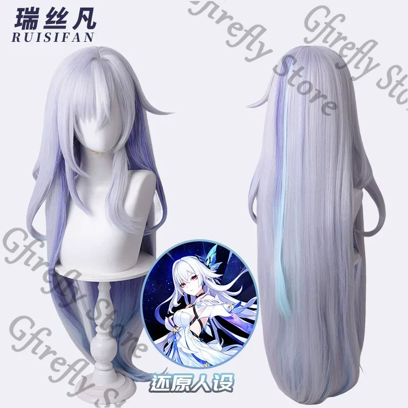 

Skirk Wig Headgear Cosplay Costumes Periwig Genshin Impact Comic-con Headdress Highlight Gradient Colors Long Hair Wiggery