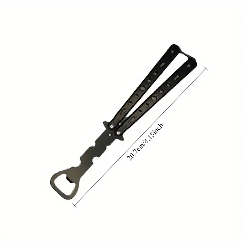 Butterfly Knife Beginner Trainer Transformable Blunt Pocket Trainer Foldable Butterfly Bottle Opener Hand for Game