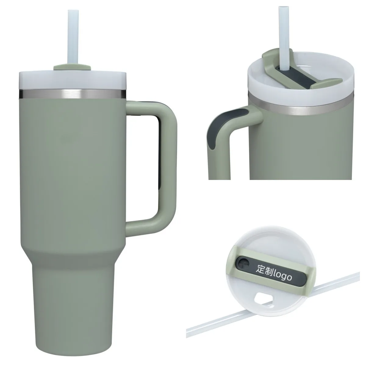 Picture 4: The Big capacity  Tumbler Bay Leaf  Soft Matte  40 OZ Customized Your logo