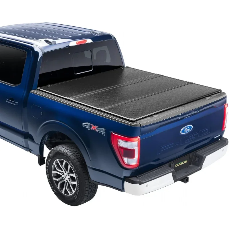 Gger trio hard tri-fold truck bed with tonneau cover | gc16022 | fits 2019-2024/Laura silversilver/fz5' 10 bed (69.3)