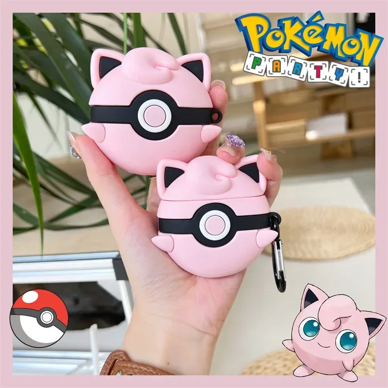 Pokemon Pink Ball per custodia Airpods Pro 2, custodia protettiva antiurto in Silicone per auricolari per Airpods 1/2/3 custodia per bambina Funda