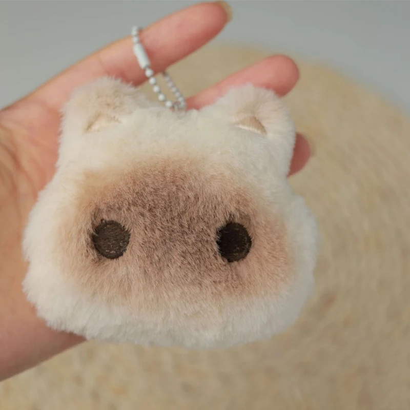 Capybara-Porte-clés étoile de dessin animé en peluche, jouet beurre doux, pendentif de sac, sac à dos, voiture, décor de clé, cadeau pour enfant