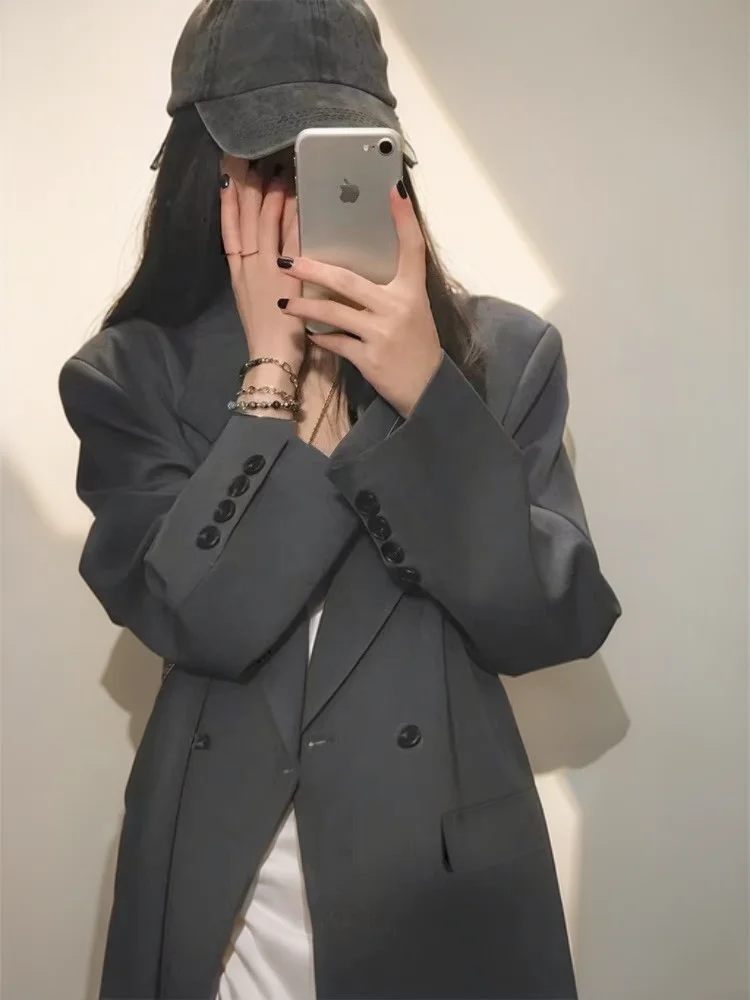 

Blazers Womans Youthful Plaid Plus Size Organza Short Event Korean Attire Peter Pan Collar Ruffle Edge Peplum Waist Feminine Ins