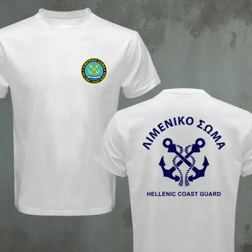 Greece Hellenic Coast Guard Paramilitary Men T-shirt Short Sleeve Casual 100% Cotton Shirt