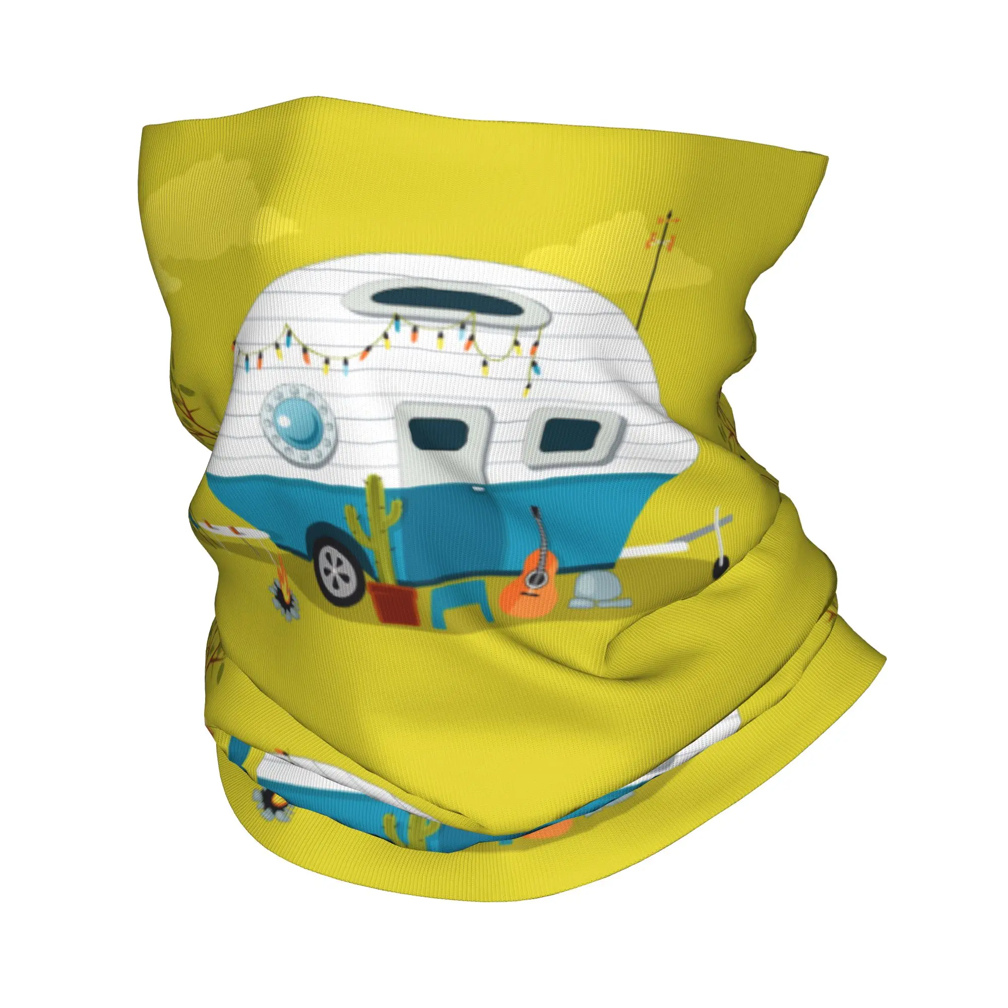 

Бандана на заказ Happy Camper, гетры, ветрозащитный шарф для лица, мужской и женский повязка на голову для кемпинга, балаклава