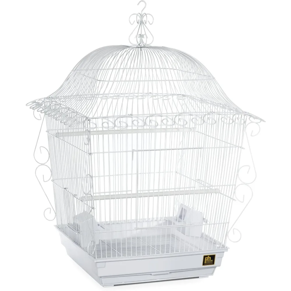 

Jumbo Scrollwork Bird Cage 220W White, 18-Inch by 18-Inch by 25-Inch