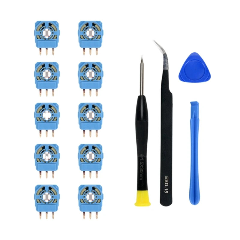 Trim Resistor Replacement 10pcs 2K3 Ohm Potentiometer Thumbstick Module Controller with Screwdriver