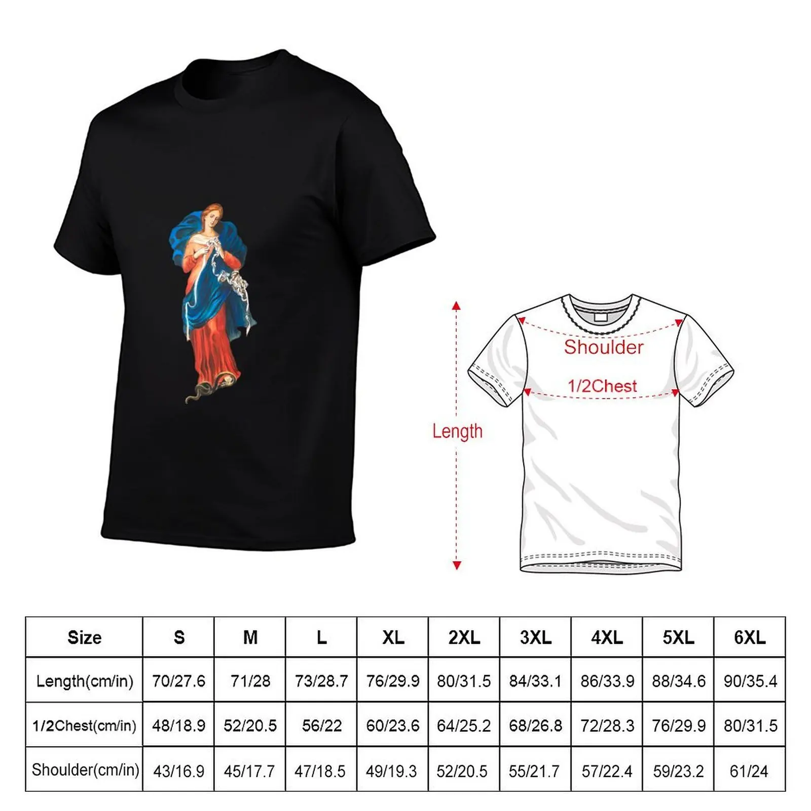 Mary Undoer of Knots (transparent background design) T-Shirt cotton t shirt man man graphic t shirt T-Shirt